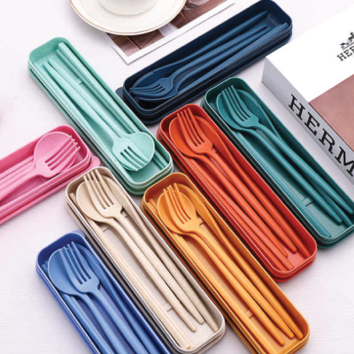 Eco Friendly Wheat Straw Cutlery – Gold