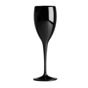 Posh Wine Flutes in Black – Boxed Set of Two