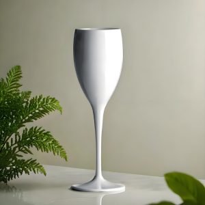 Posh Wine Flutes in White – Boxed Set of Two